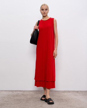 Intoca Red dress with layering effect 251USUYDRL0803
