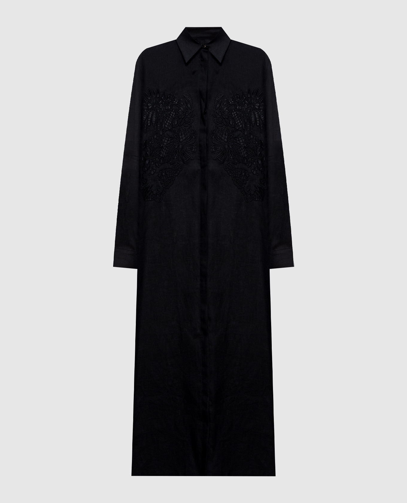 

Black MEGATON linen shirt dress Max Mara