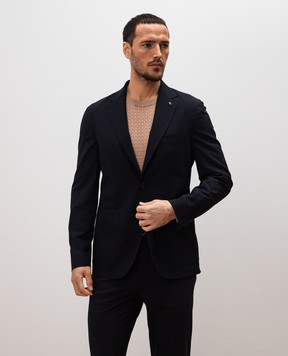 Peserico Blue jacket with wool R5150902662