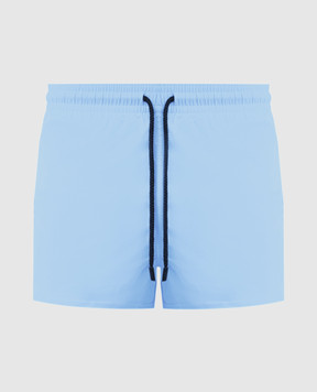 Vilebrequin Blue swim shorts with logo patch MANH9E00