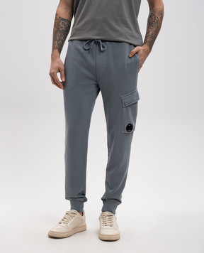 C.P. Company Grey joggers with logo patch MSP100A110044R