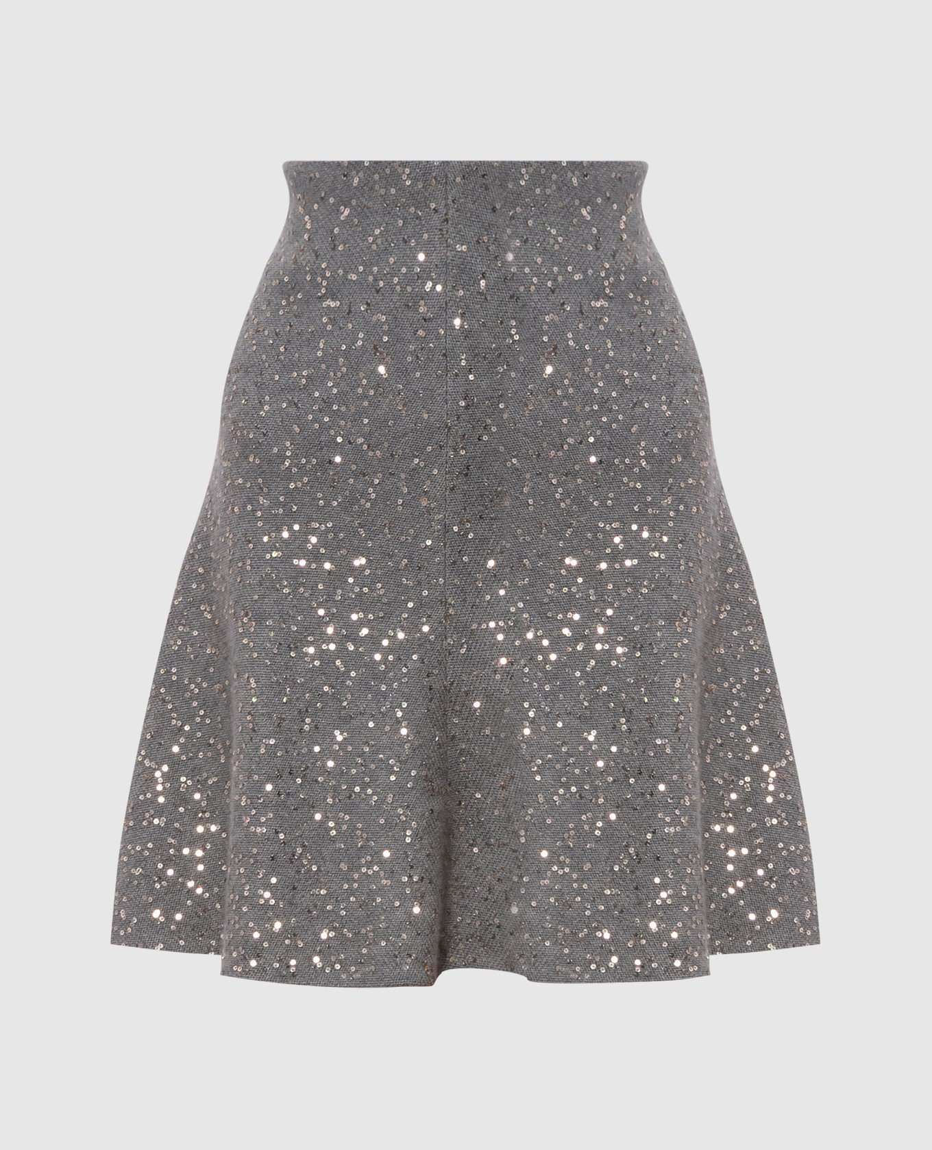 

Gray sequined cashmere and silk skirt Brunello Cucinelli, Grey