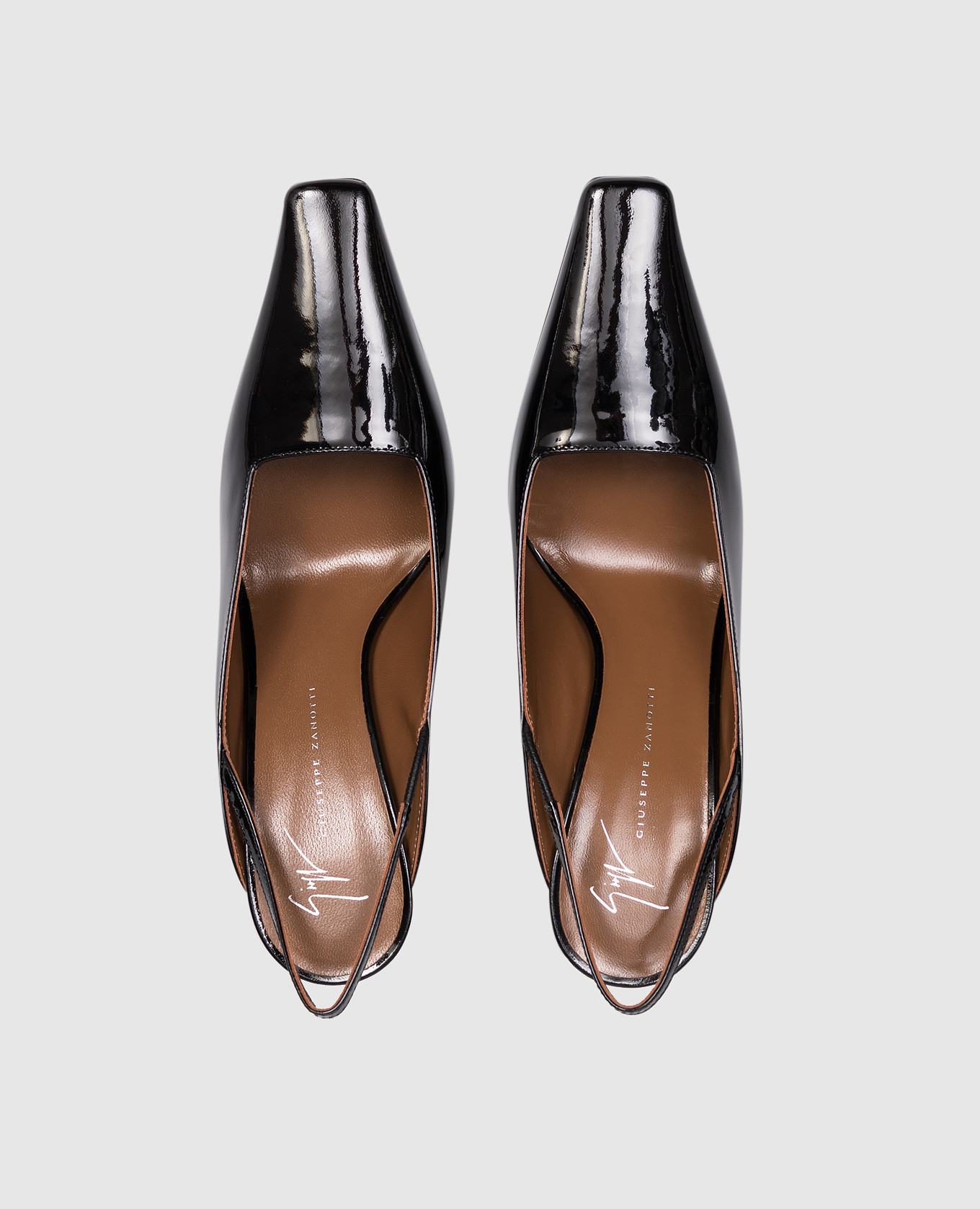 

Brenda black patent leather slingbacks Giuseppe Zanotti