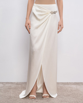 Tom Ford Beige silk pleated skirt GC5799FAX1512