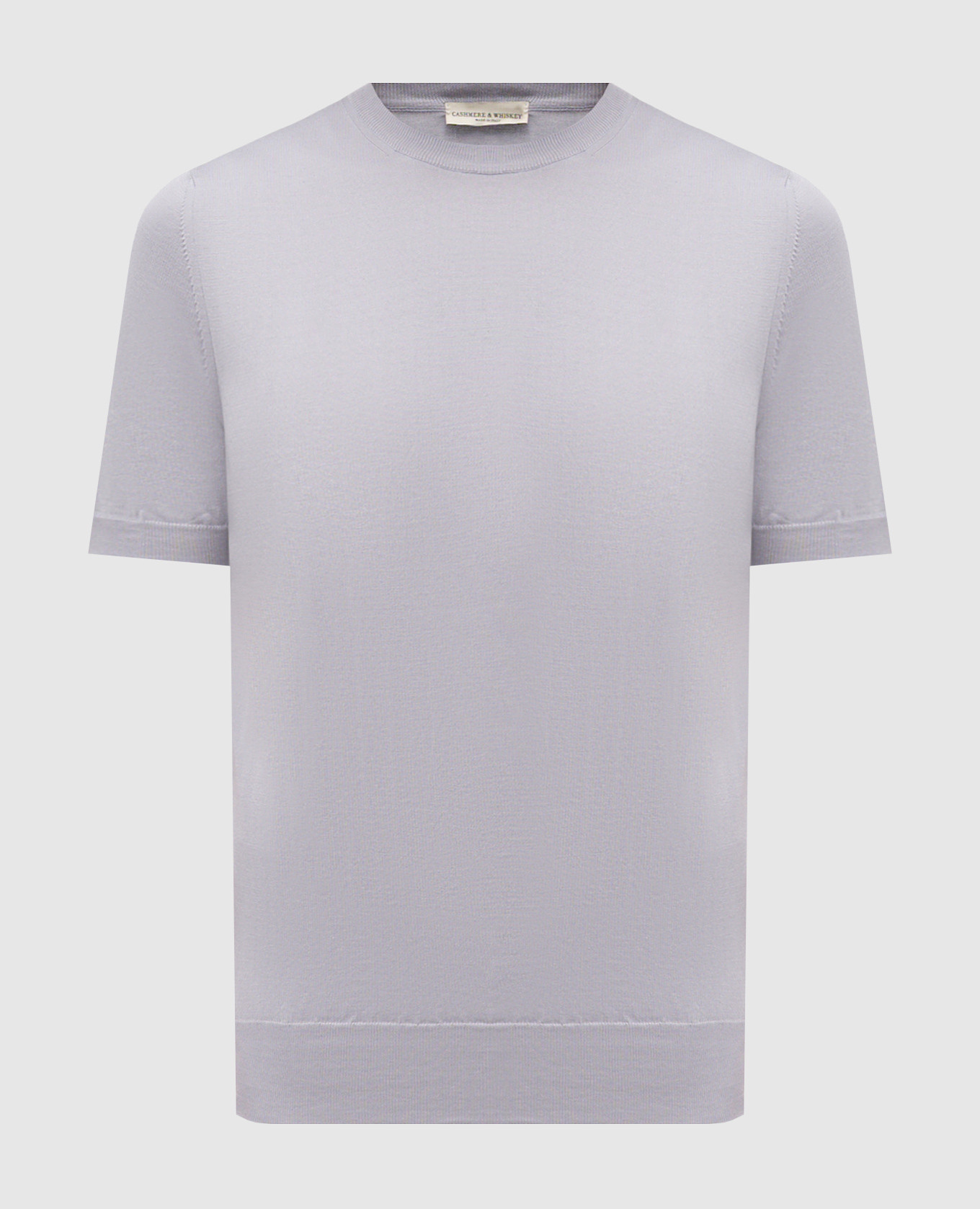 Gray silk and cashmere T-shirt