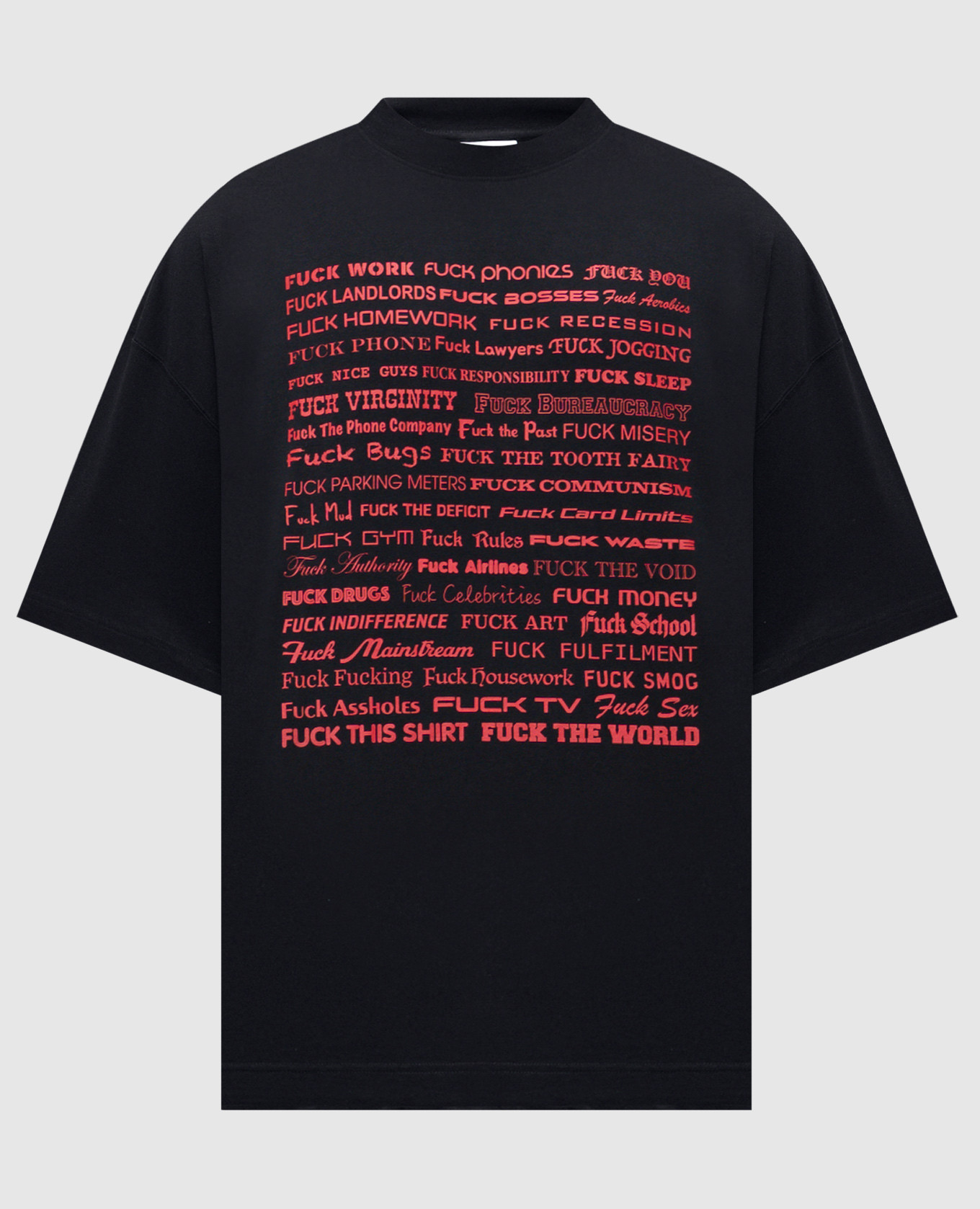 

Black T-shirt with print Vetements