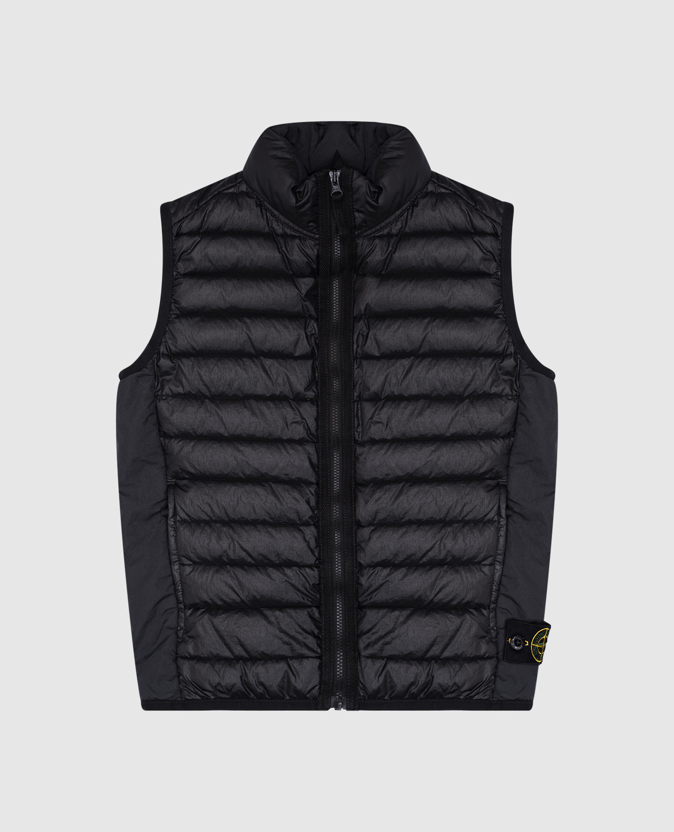 

Children's black down vest with logo Stone Island