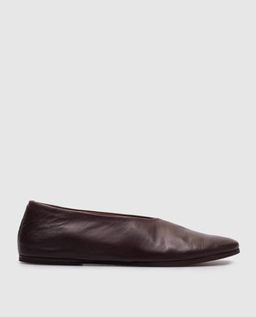 Marsell Burgundy leather ballet flats Coltellaccio MW2105P010
