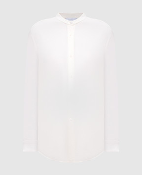 Gabriela Hearst Beige Terra wool and silk shirt 2251764W165