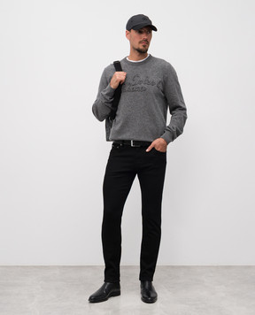 Dolce&Gabbana Black jeans with logo GY07CDG8MP9