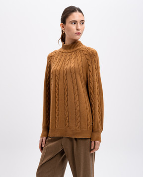 COLOMBO Brown cashmere sweater MA04300226KI
