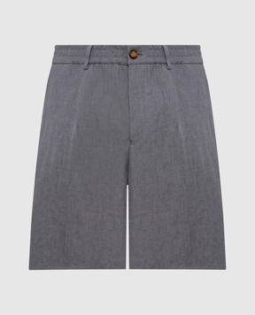 Brunello Cucinelli Gray linen shorts MH249U0065