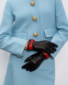 Sermoneta Gloves Black leather gloves B28
