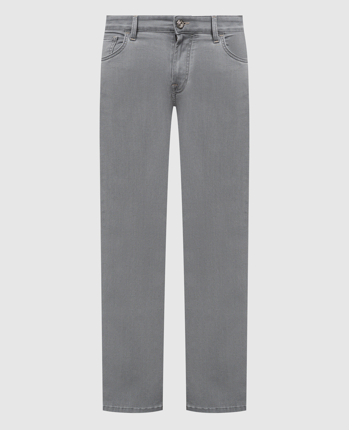 

Gray pants with logo patch Stefano Ricci, Серый