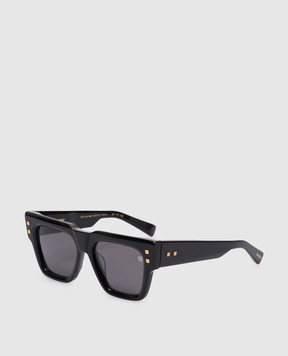Balmain Black B-Army sunglasses with logo BPS164A52m