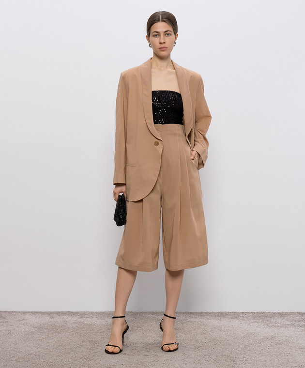 Philosophy di Lorenzo Serafini - Beige high-rise Bermuda