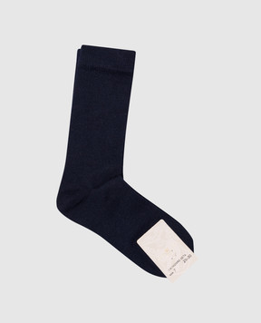 Story Loris Children's blue socks with cashmere, silk and wool 03875H79