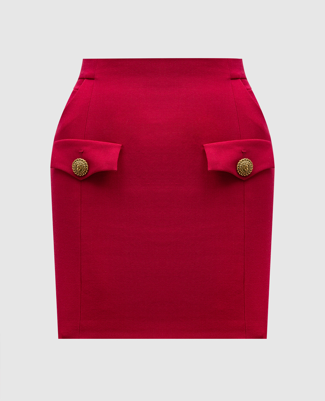 Pink wool mini skirt Balmain