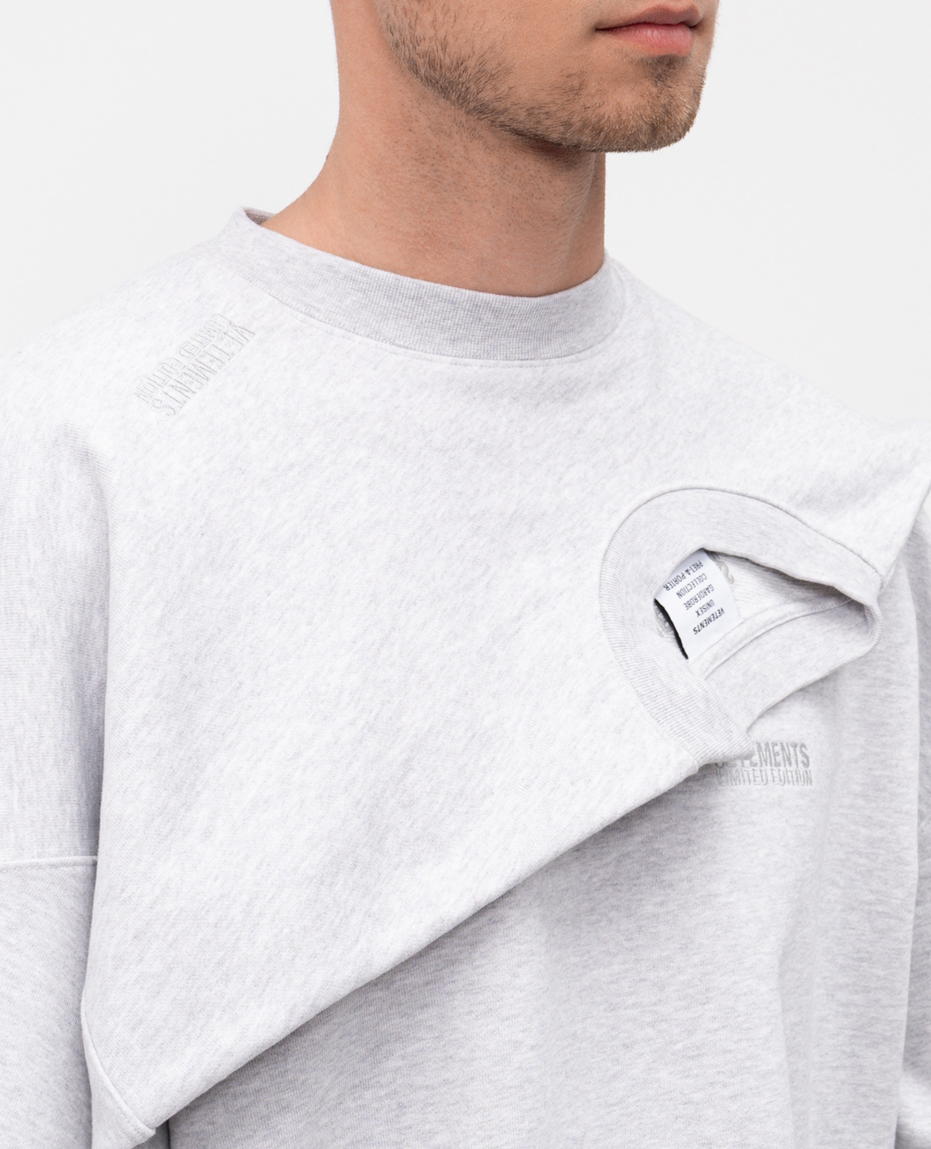 Grey double-layer sweatshirt Vetements 5