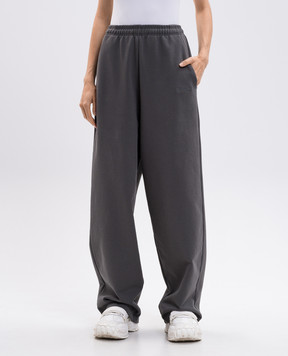 Vetements Grey sweatpants with logo embroidery UH76SP160M