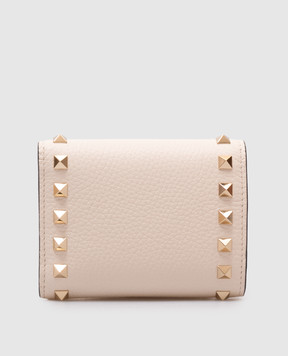 Valentino Beige Rockstud leather wallet 7W2P0AJ1VSH
