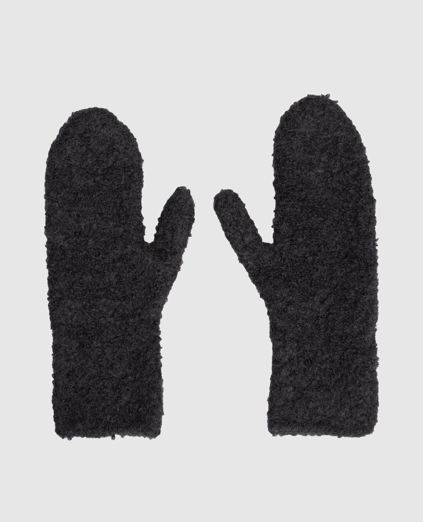 Gray cashmere, alpaca and silk gloves The Row