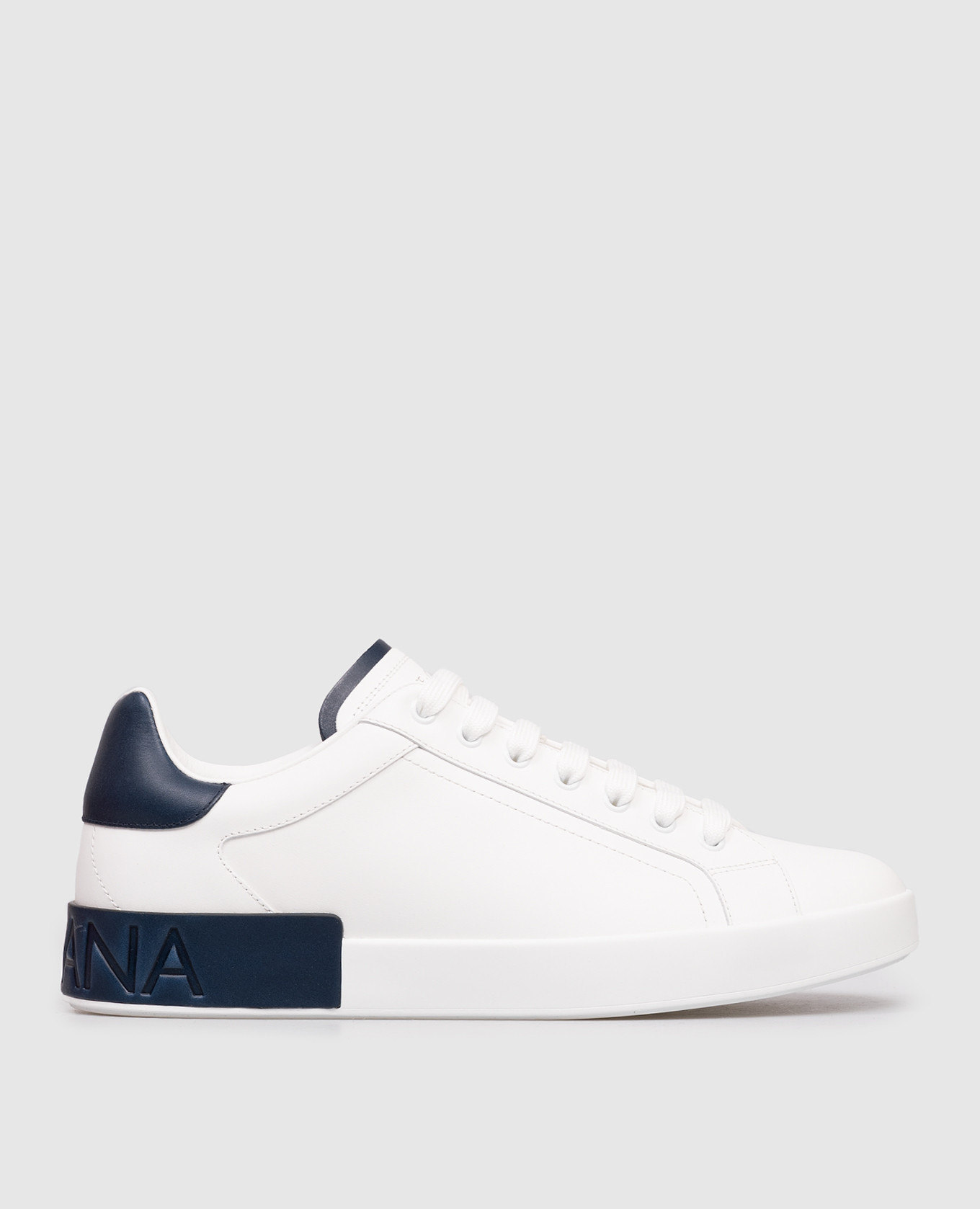 Portofino white leather sneakers with logo Dolce&Gabbana