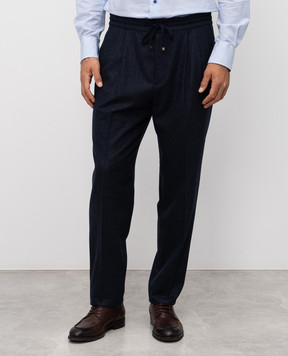 Brunello Cucinelli Blue wool pants M038PE1710