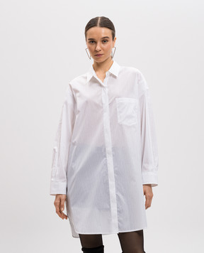 Juun.j White striped long blouse JW5364W031