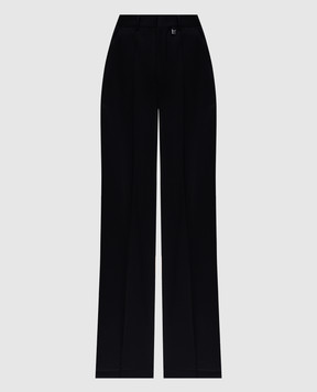Giuseppe Di Morabito Milano Black wool trousers with logo emblem 04SSPA11404410