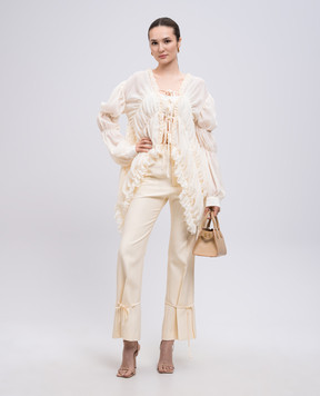 Rokh Yellow flared pants R1CA105