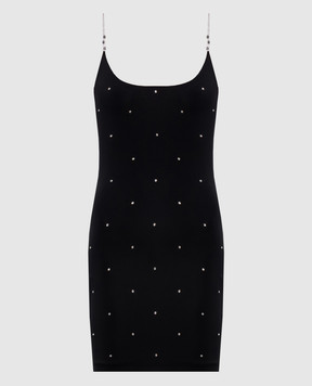 AMIRI Black mini dress with crystals AWDRCA1066
