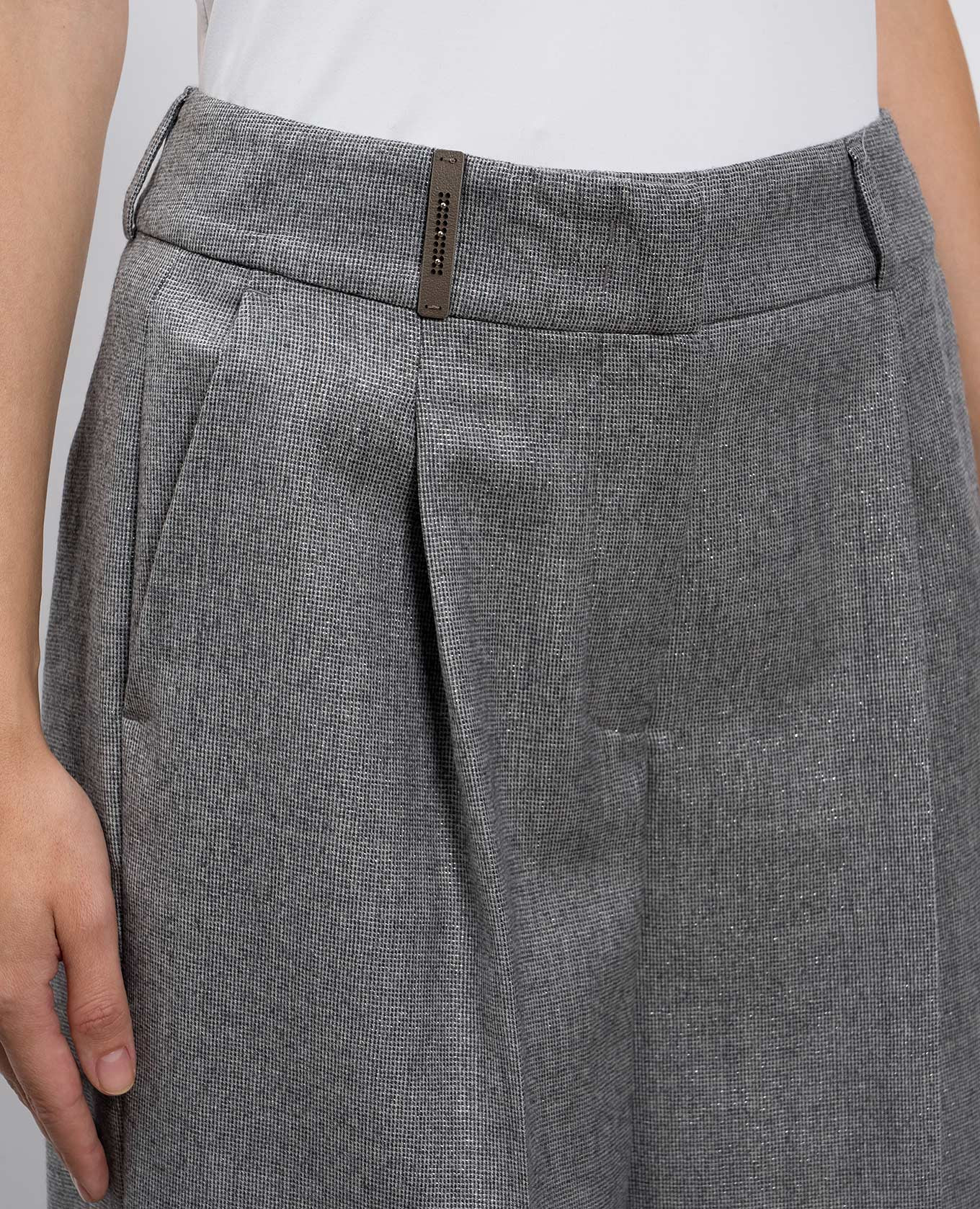 Gray wool pants Peserico 5