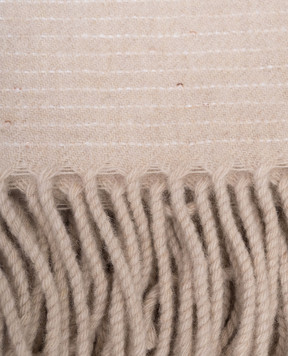 Peserico Beige striped wool and cashmere poncho S31477C0CC263