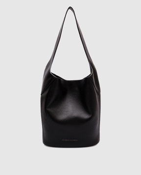 Brunello Cucinelli Black leather bag with logo MBGED2751P