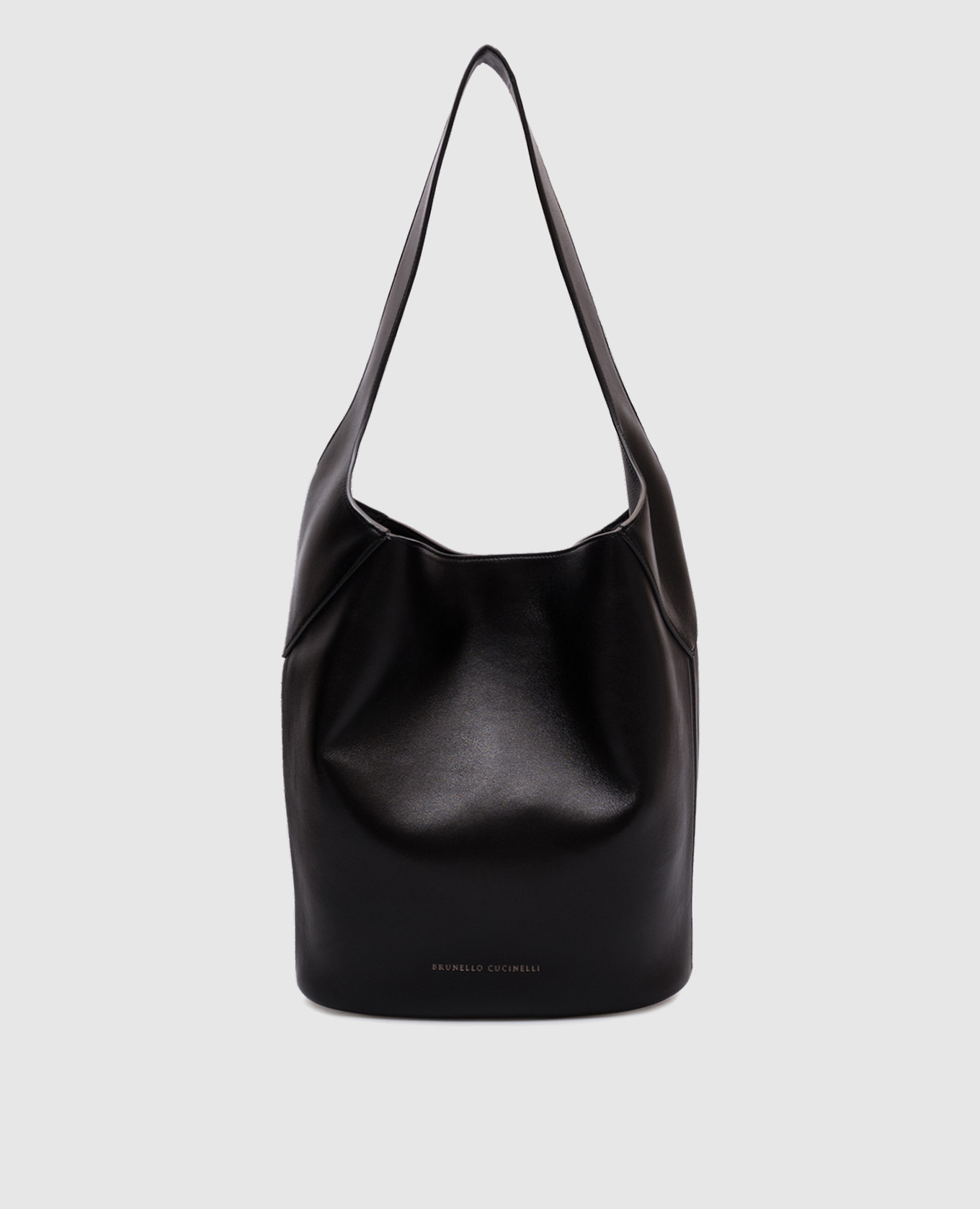 

Black leather bag with logo Brunello Cucinelli