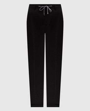 Cashmere&Whiskey Black wool and cashmere pants 02670R0497