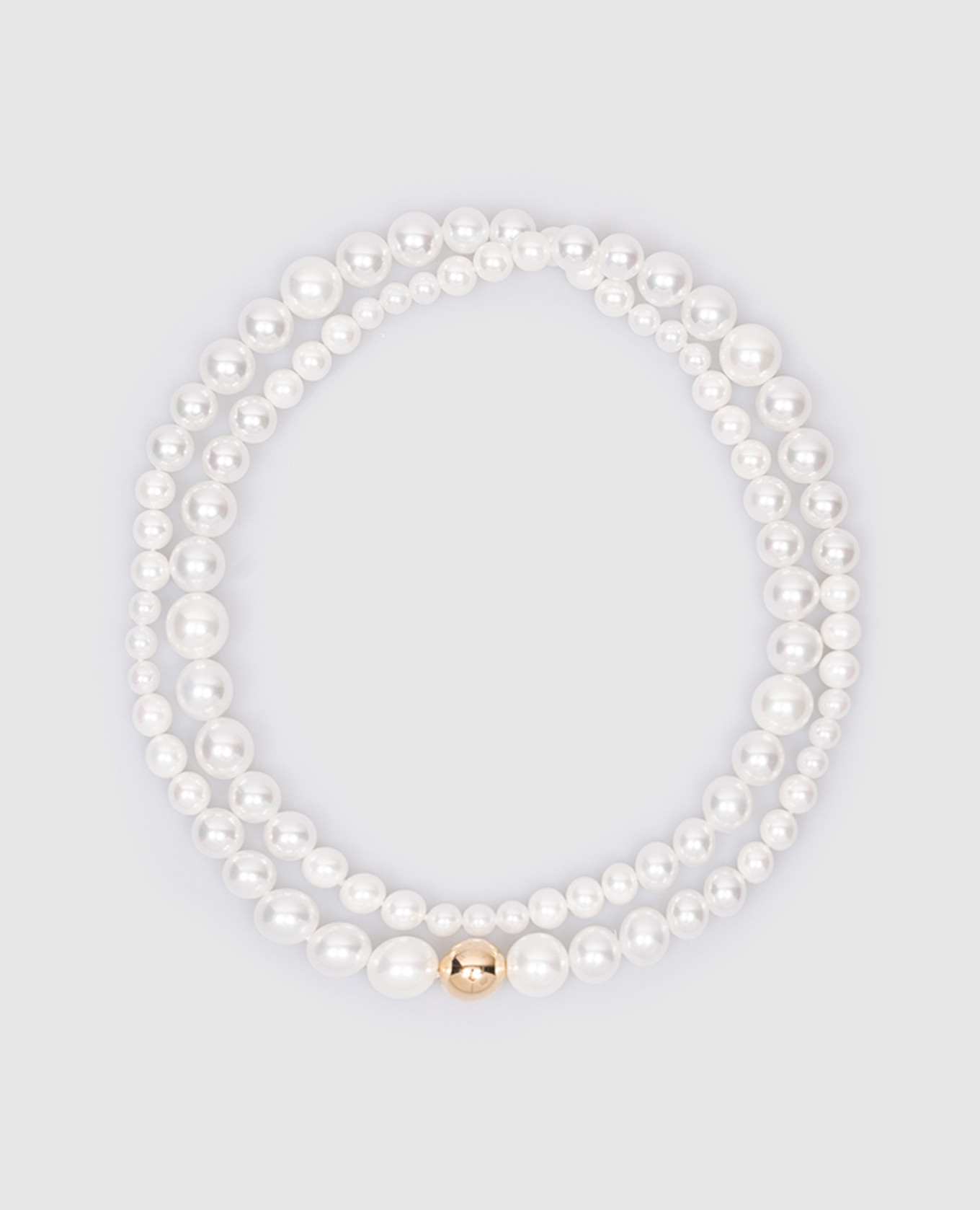 

White pearl necklace with accent bead Madreperla, Белый
