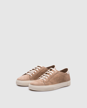 Brunello Cucinelli Brown suede sneakers with logo MZUCHHP330
