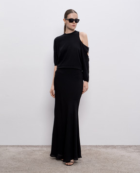 Jacob Lee Black sweater with silk and cashmere WCT0235SS25B