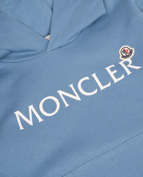Moncler ENFANT Children's blue hoodie with logo K29548G00017899PS810