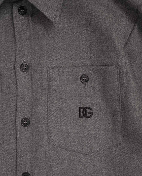 Dolce&Gabbana Children's gray wool shirt with logo L44S58FURNC812+