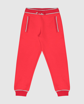 Stefano Ricci Children's red joggers with logo engraving KY11006P3PY20298