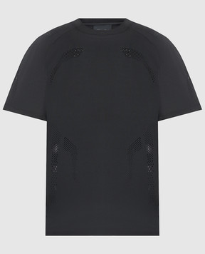 Heliot Emil Black T-shirt Intine with perforation M09106