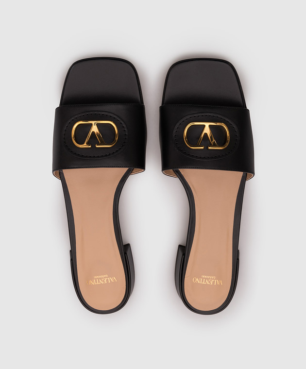 Flip Flops Valentino V Slides Flat Slide Flip Flops Valentino Slides Vlogo Buy Valentino Garavani White  VLogo Cut-out Sandals In Calfskin Leather For Women Online Ounass Kuwait