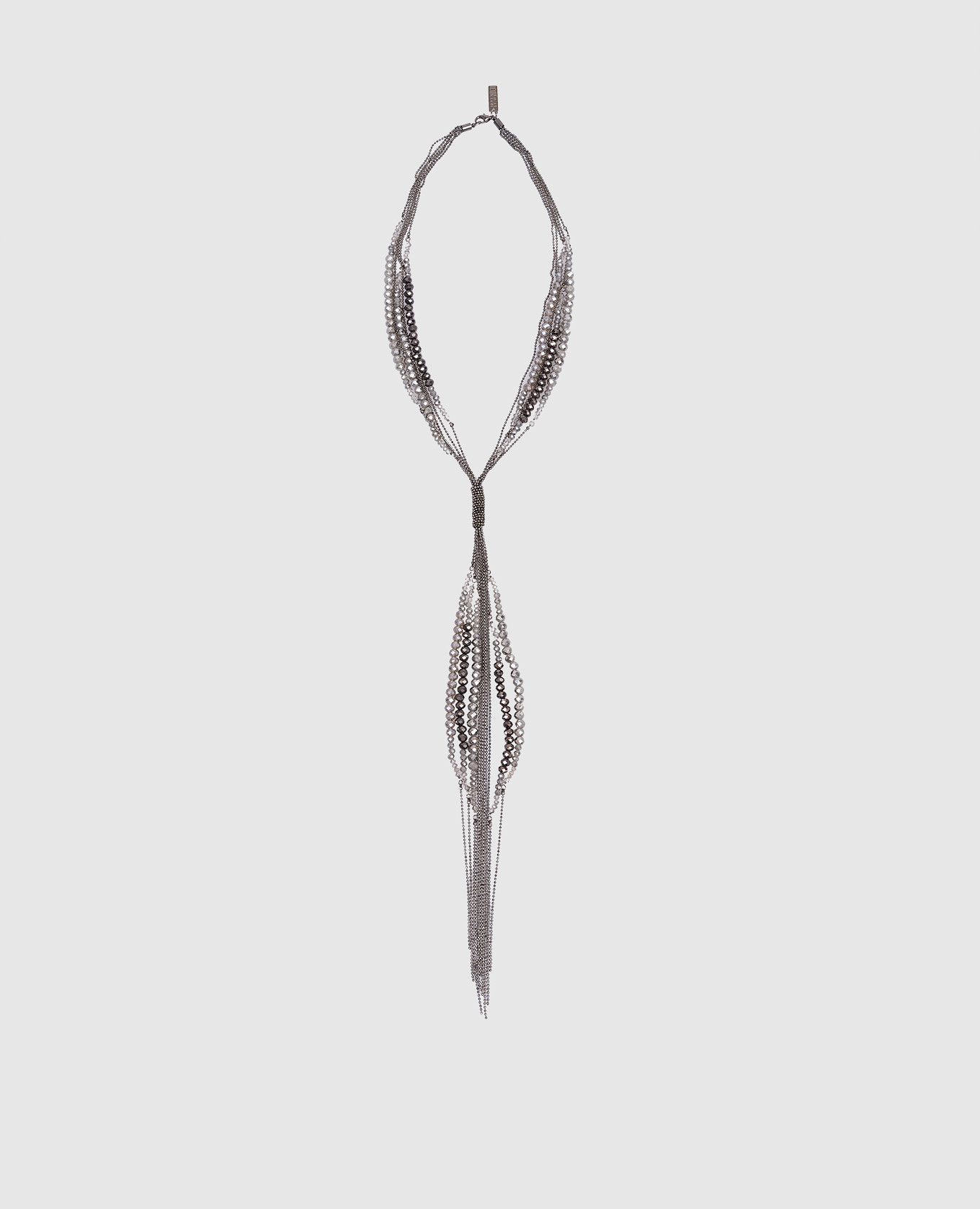 

Gray necklace with monil chain and beads Peserico, Серый