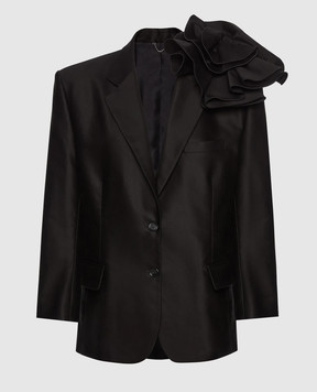 Magda Butrym Black jacket with brooch BLAZER04121725