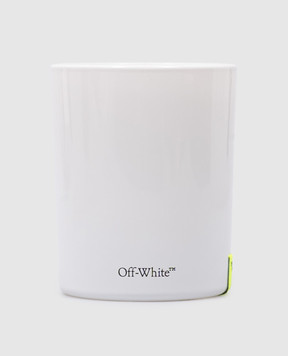 Off-White White scented candle in Arid Earth candle holder OC13001B22GE104M