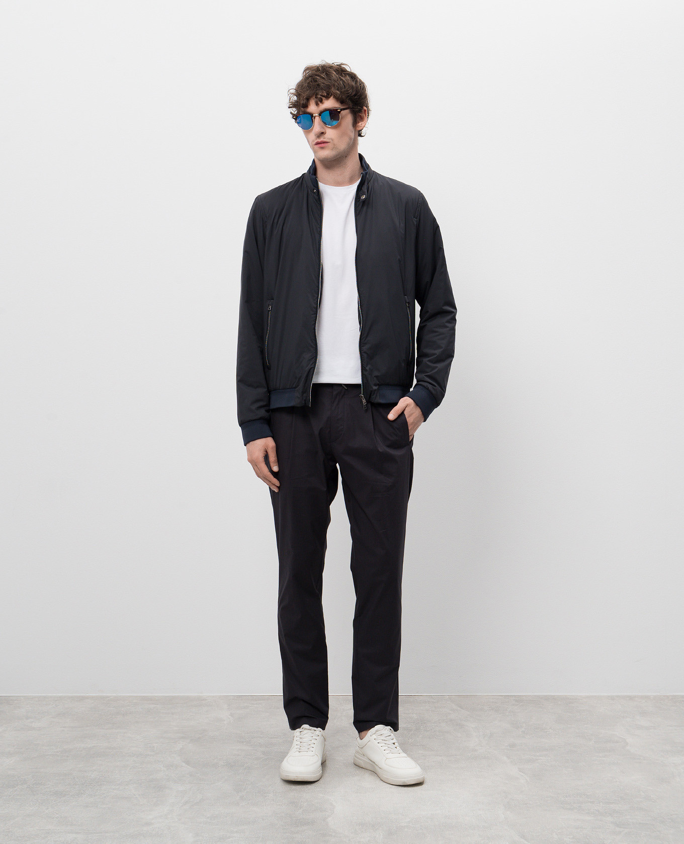 

Blue pants with logo Herno