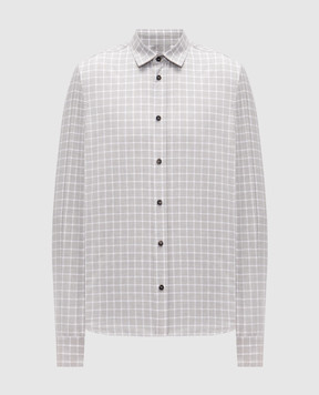 Peserico Gray checkered shirt R5605100222